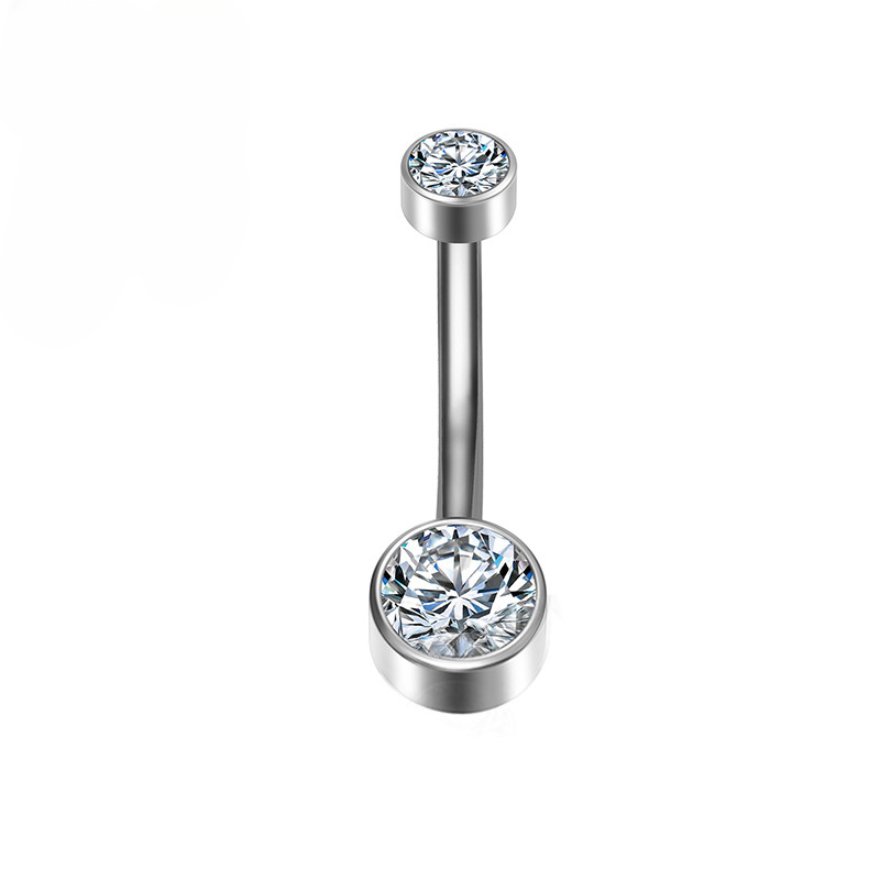 Titanium alloy simple belly button ring