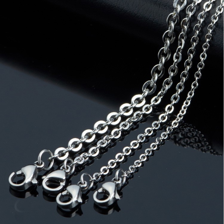 Titanium Alloy Hanging Cross Thin Chain Necklace