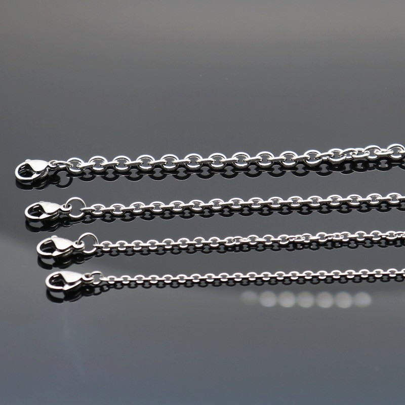 Women's titanium alloy zero-shaped thin necklace