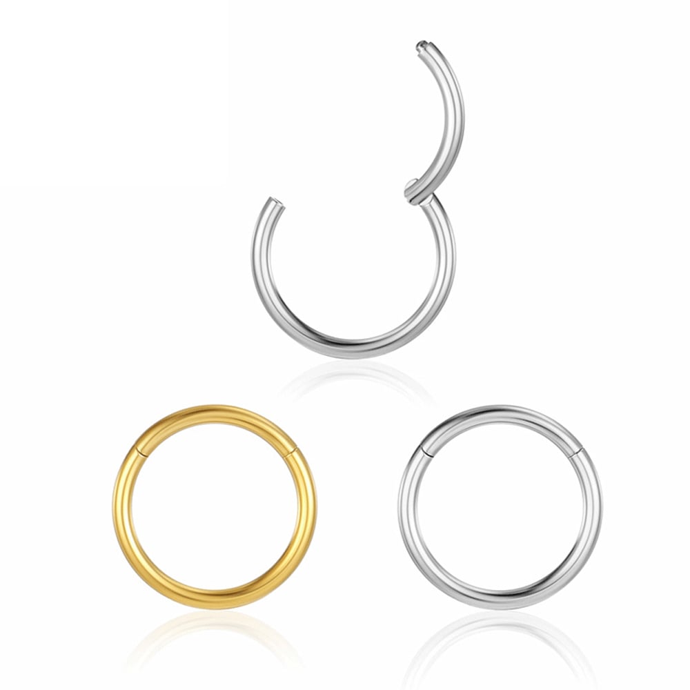 G23 titanium alloy stone cartilage septum piercing nose ring for men and women