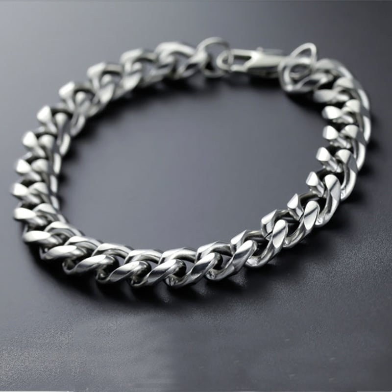 Titanium Cuban Round Bracelet