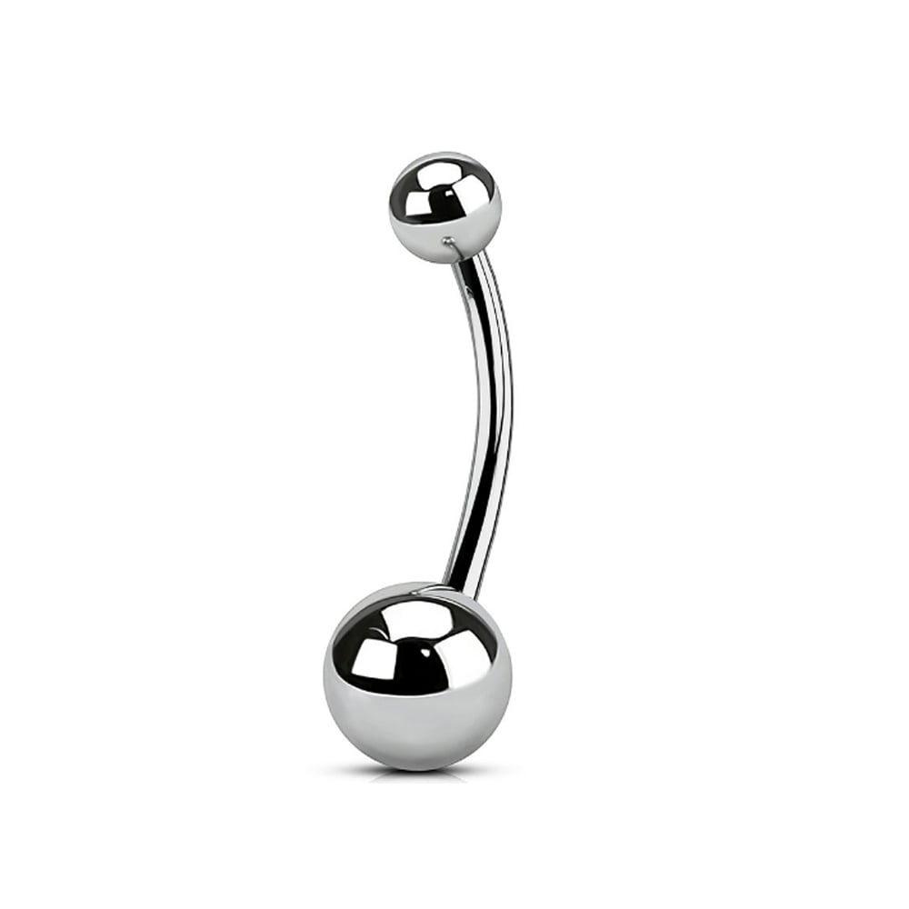 Titanium alloy simple belly button ring