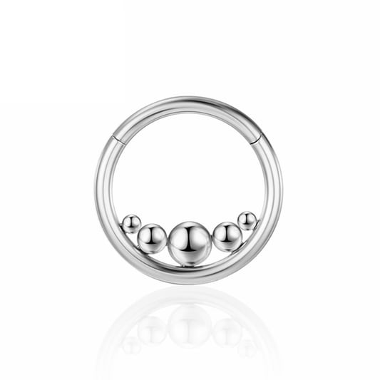 Titanium alloy inner weld bead personalized pierced nose ring